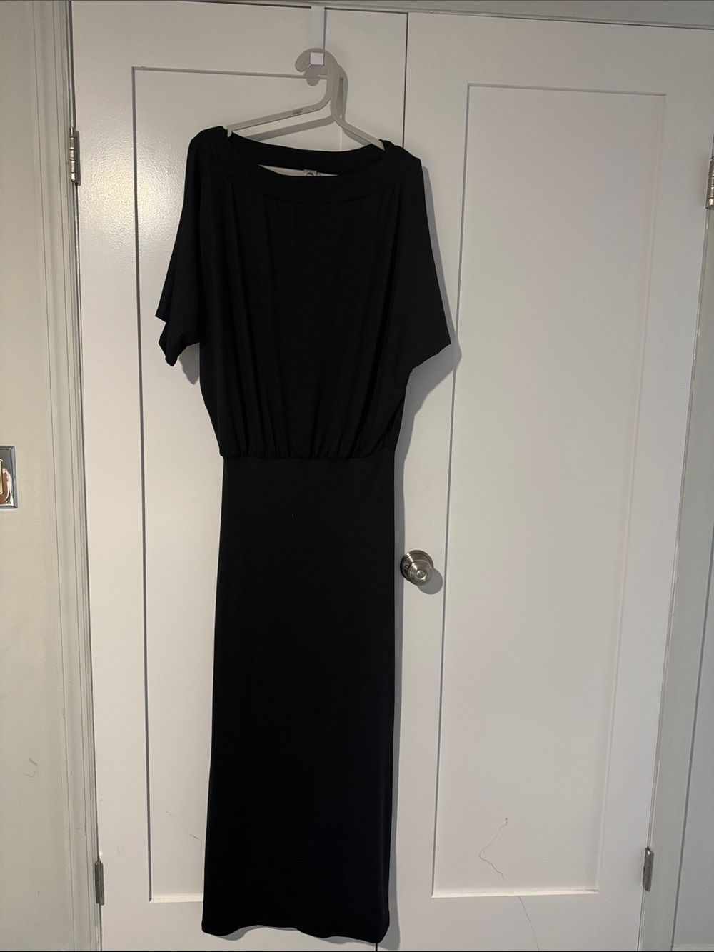 Go Couture Black Maxi Dress with Batwing Sleeves